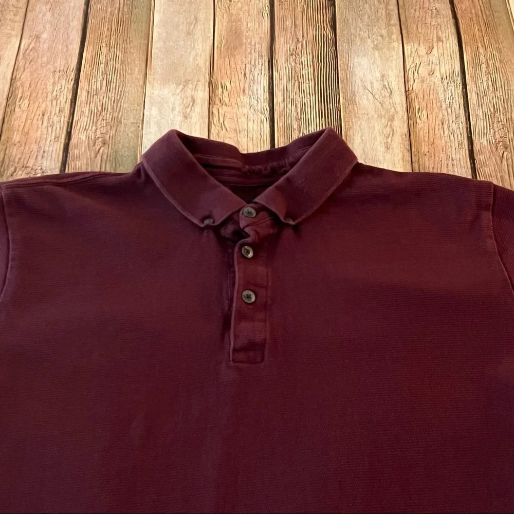 Denim & Flower mens short sleeve polo shirt | size large
